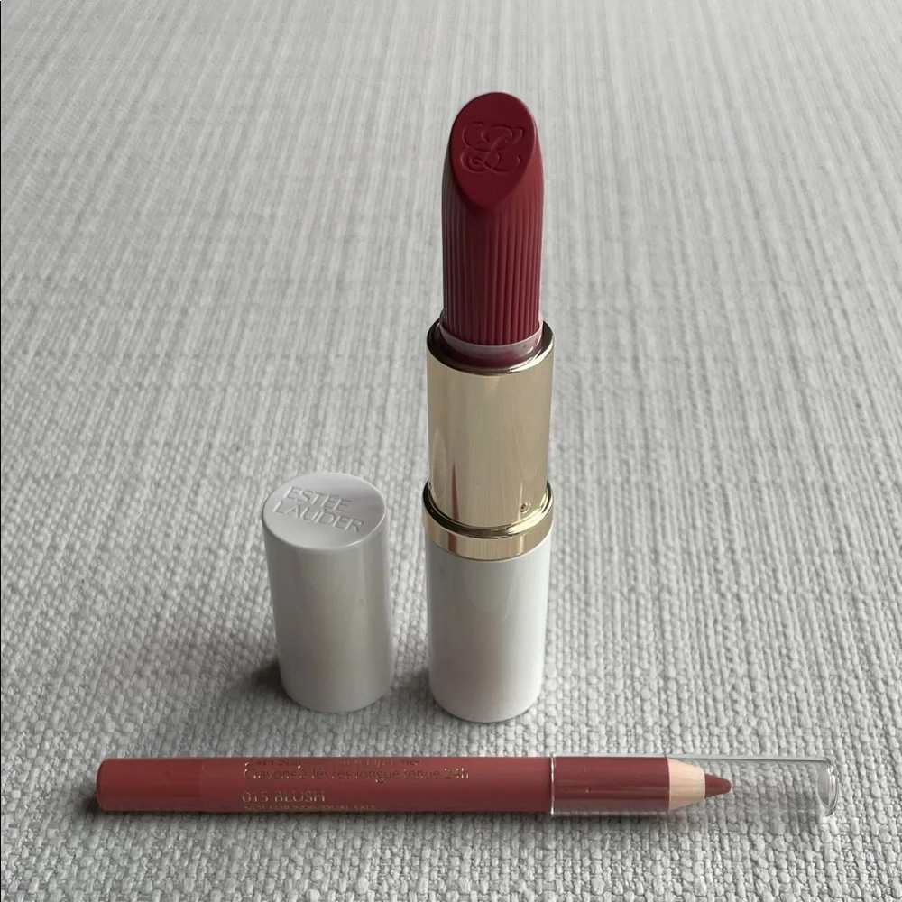 Estée Lauder pure color lipstick crème and lip liner bundle